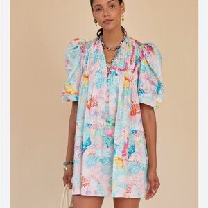 Hunter Bell Jenkins dress, painterly rainbow, size S